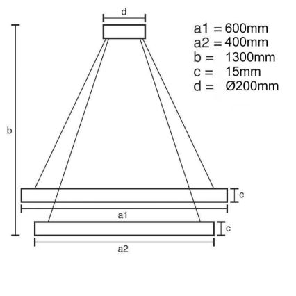 LED Димируем пендел LED/65W/230V 3000-6500K + дистанционно управление