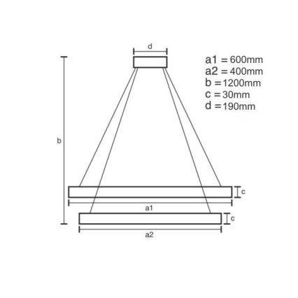LED Димируем пендел LED/65W/230V 3000-6500K + дистанционно управление