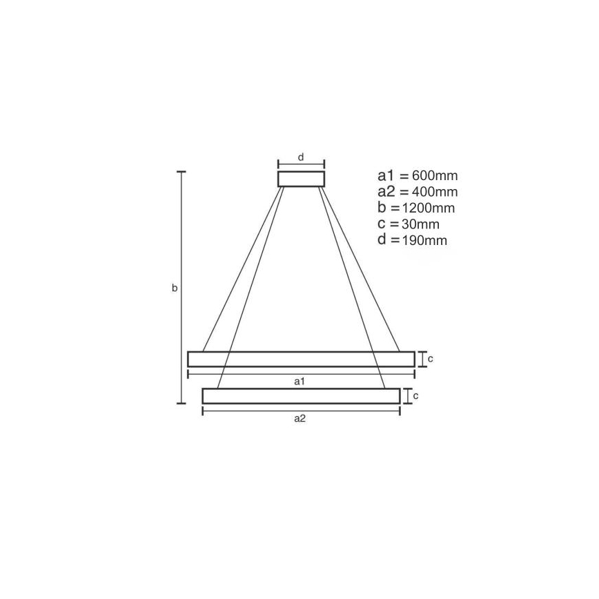 LED Димируем пендел LED/65W/230V 3000-6500K + дистанционно управление