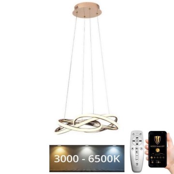 LED Димируем пендел LED/65W/230V 3000-6500K златист + дистанционно управление