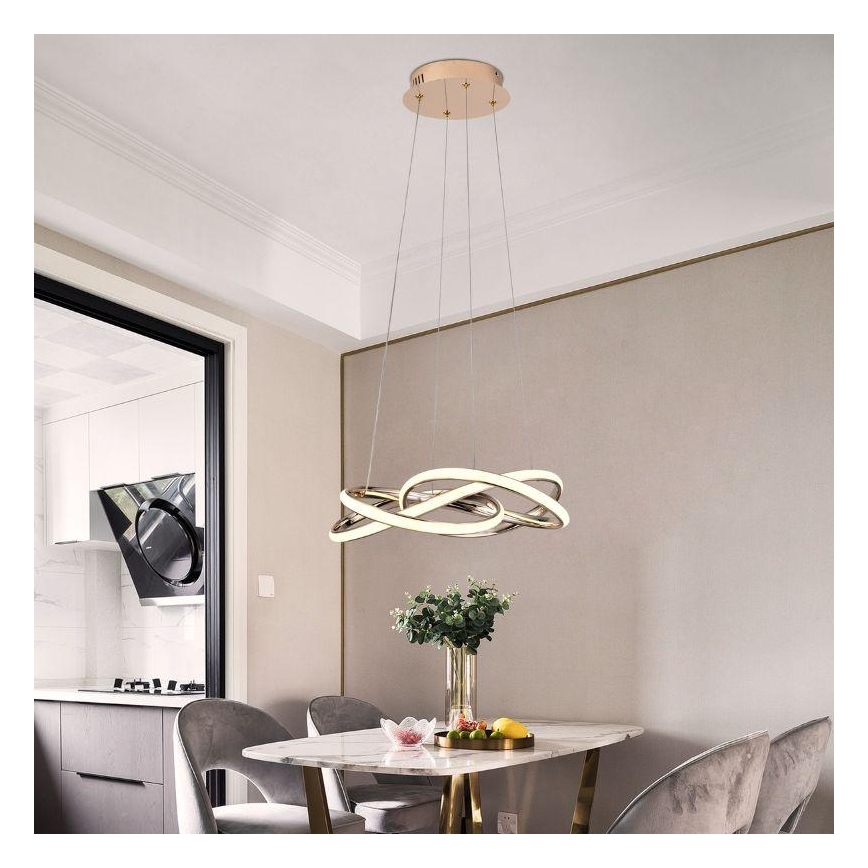 LED Димируем пендел LED/65W/230V 3000-6500K Ø 48 см златист + дистанционно управление