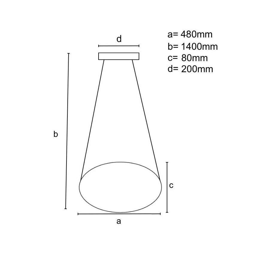 LED Димируем пендел LED/65W/230V 3000-6500K Ø 48 см златист + дистанционно управление