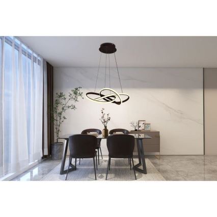 LED Димируем пендел LED/65W/230V 3000-6500K кафяв + дистанционно управление