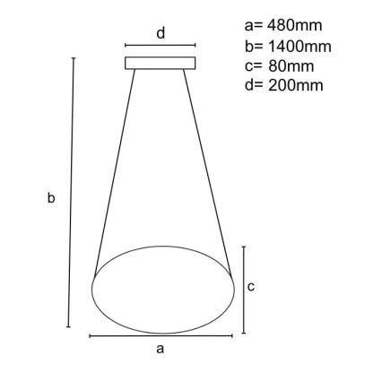 LED Димируем пендел LED/65W/230V 3000-6500K кафяв + дистанционно управление