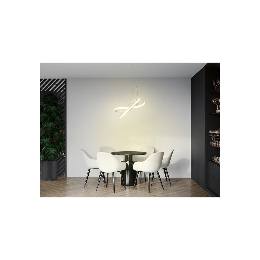 LED Димируем пендел LED/70W/230V 3000-6500K бял + дистанционно управление