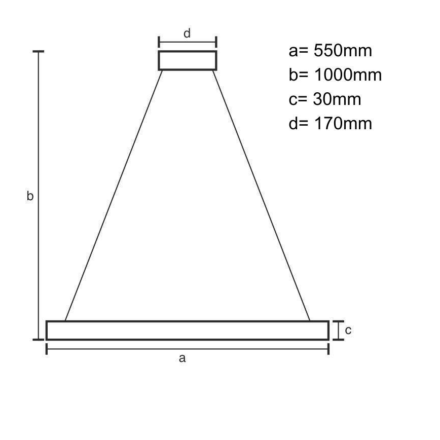 LED Димируем пендел LED/70W/230V 3000-6500K бял + дистанционно управление