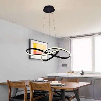 LED Димируем пендел LED/70W/230V 3000-6500K Ø 60 см черен + дистанционно управление