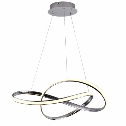 LED Димируем пендел LED/70W/230V 3000-6500K Ø 60 см лъскав хром + дистанционно управление