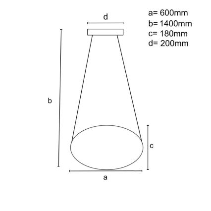 LED Димируем пендел LED/70W/230V 3000-6500K Ø 60 см лъскав хром + дистанционно управление