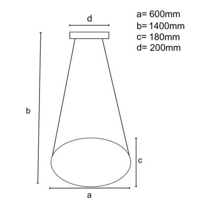 LED Димируем пендел LED/70W/230V 3000-6500K + дистанционно управление