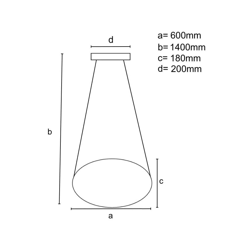 LED Димируем пендел LED/70W/230V 3000-6500K + дистанционно управление
