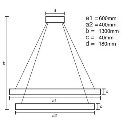 LED Димируем пендел LED/70W/230V 3000-6500K + дистанционно управление