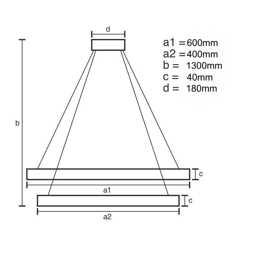 LED Димируем пендел LED/70W/230V 3000-6500K + дистанционно управление