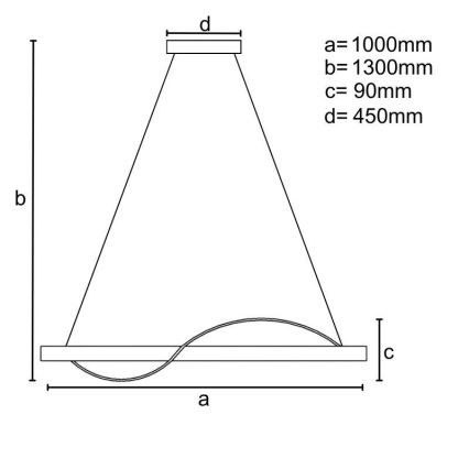 LED Димируем пендел LED/70W/230V 3000-6500K + дистанционно управление