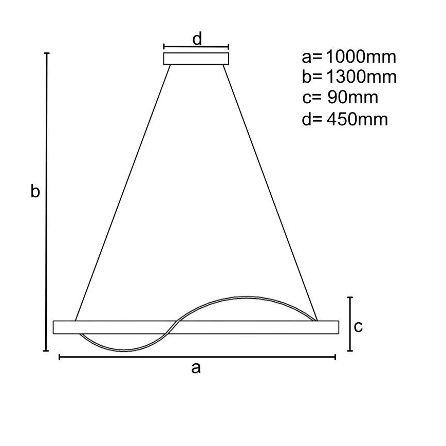 LED Димируем пендел LED/70W/230V 3000-6500K + дистанционно управление
