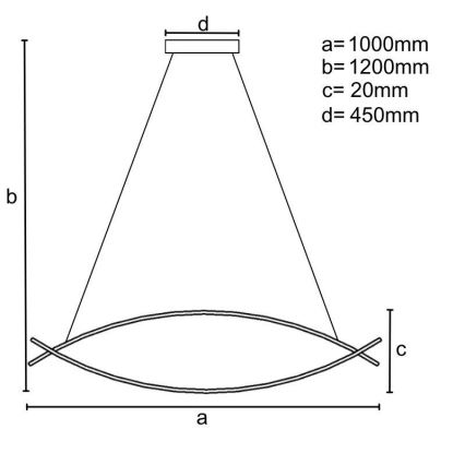 LED Димируем пендел LED/70W/230V 3000-6500K + дистанционно управление
