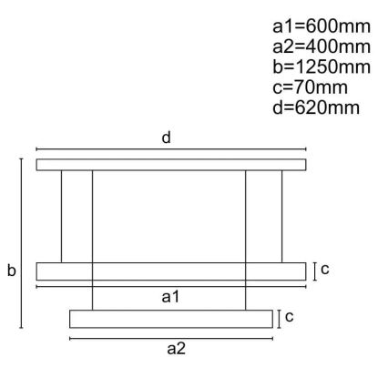 LED Димируем пендел LED/70W/230V 3000-6500K Ø 60 см черен + дистанционно управление