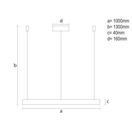 LED Димируем пендел LED/72W/230V 3000-6500K + дистанционно управление