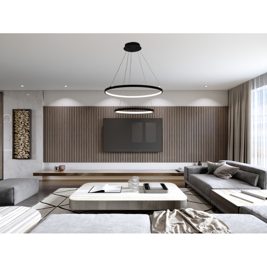 LED Димируем пендел LED/75W/230V 3000-6500K Ø 60 см + дистанционно управление