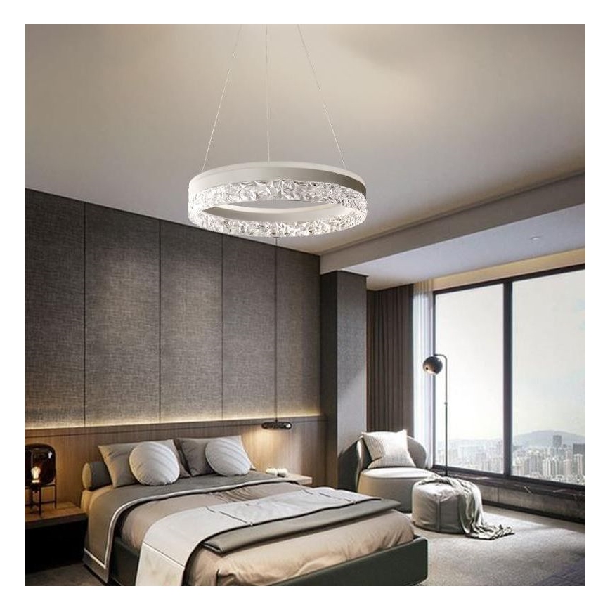 LED Димируем пендел LED/80W/230V 3000-6500K бял + дистанционно управление