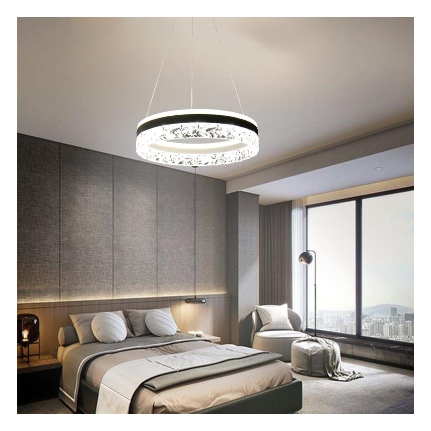 LED Димируем пендел LED/80W/230V 3000-6500K бял + дистанционно управление