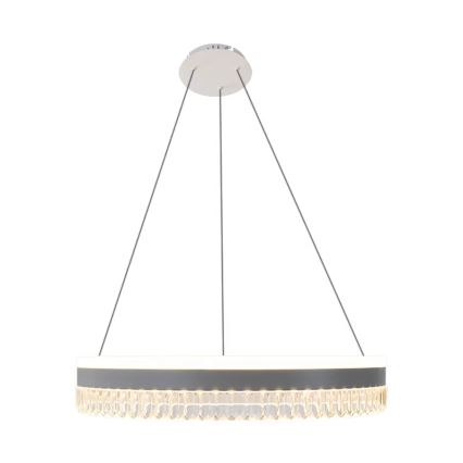 LED Димируем кристален полилей на връв LED/80W/230V 3000-6500K бял + дистанционно управление