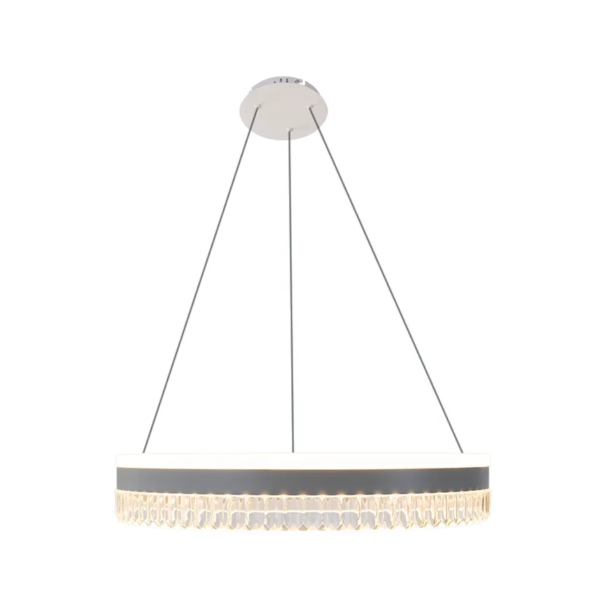 LED Димируем кристален полилей на връв LED/80W/230V 3000-6500K бял + дистанционно управление