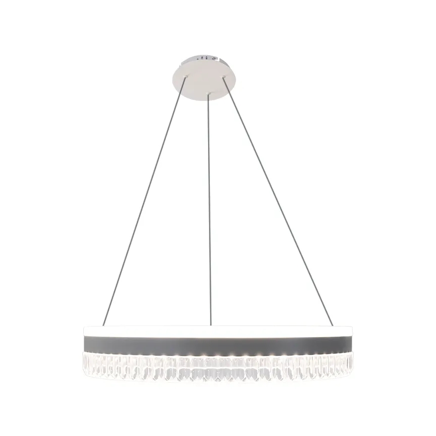 LED Димируем кристален полилей на връв LED/80W/230V 3000-6500K бял + дистанционно управление