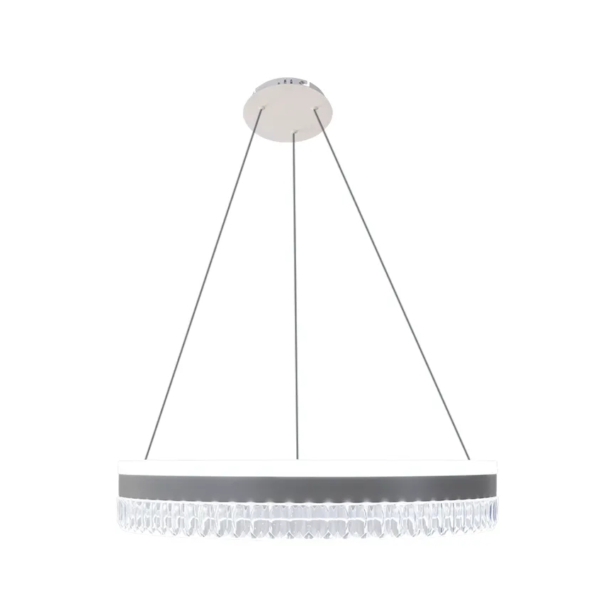 LED Димируем кристален полилей на връв LED/80W/230V 3000-6500K бял + дистанционно управление