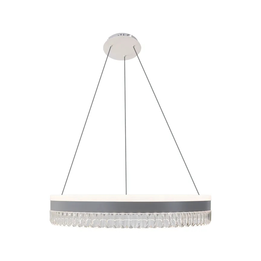 LED Димируем кристален полилей на връв LED/80W/230V 3000-6500K бял + дистанционно управление