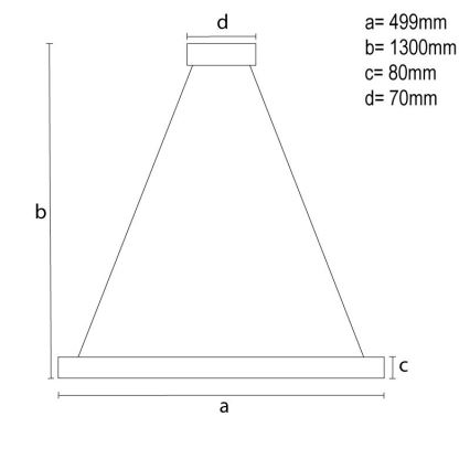 LED Димируем кристален полилей на връв LED/80W/230V 3000-6500K бял + дистанционно управление