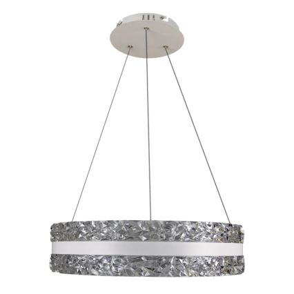 LED Димируем кристален полилей на връв LED/80W/230V 3000-6500K бял + дистанционно управление