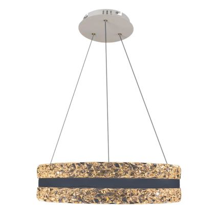 LED Димируем кристален полилей на връв LED/80W/230V 3000-6500K бял + дистанционно управление