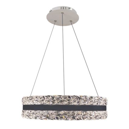 LED Димируем кристален полилей на връв LED/80W/230V 3000-6500K бял + дистанционно управление