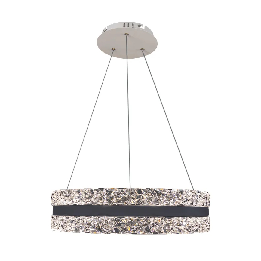 LED Димируем кристален полилей на връв LED/80W/230V 3000-6500K бял + дистанционно управление