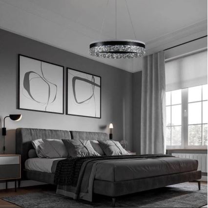 LED Димируем пендел LED/80W/230V 3000-6500K черен + дистанционно управление