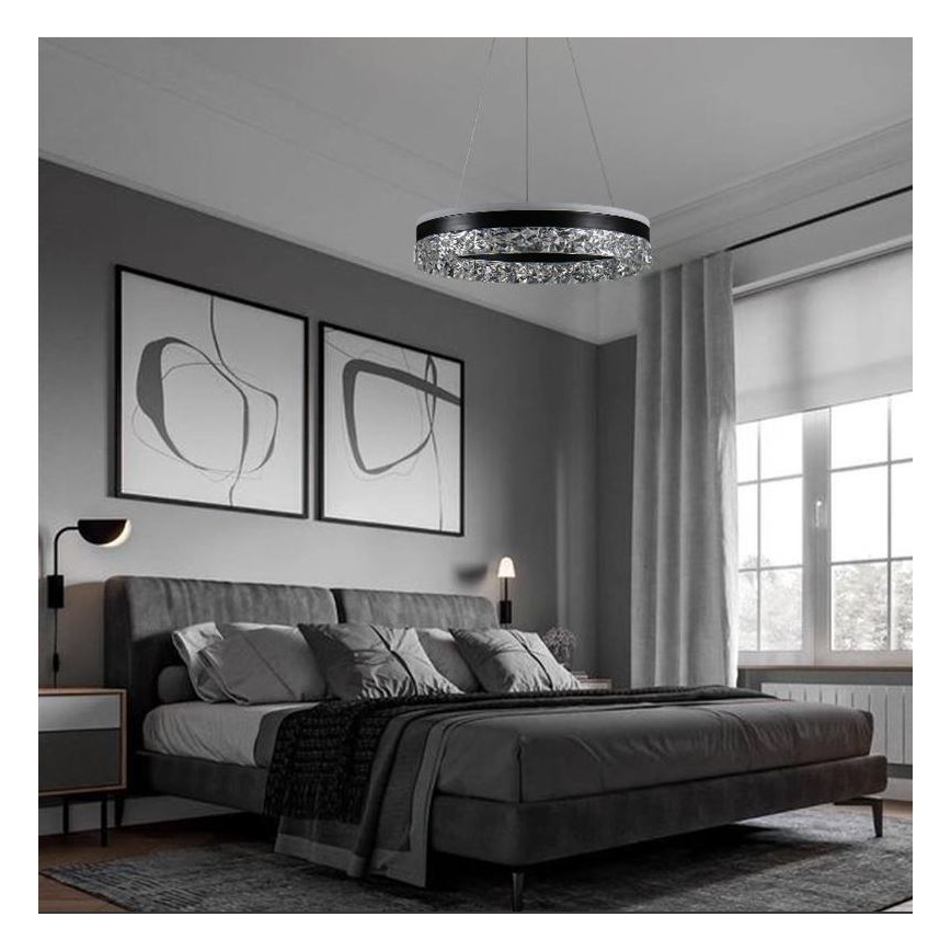 LED Димируем пендел LED/80W/230V 3000-6500K черен + дистанционно управление