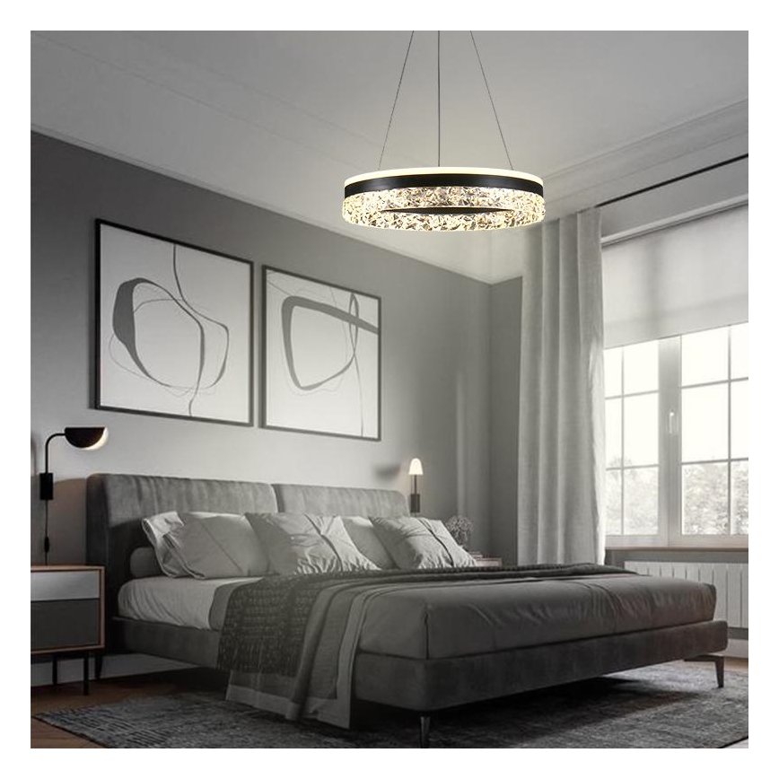 LED Димируем пендел LED/80W/230V 3000-6500K черен + дистанционно управление