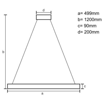 LED Димируем пендел LED/80W/230V 3000-6500K черен + дистанционно управление