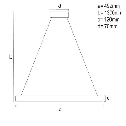 LED Димируем кристален полилей на връв LED/80W/230V 3000-6500K черен + дистанционно управление