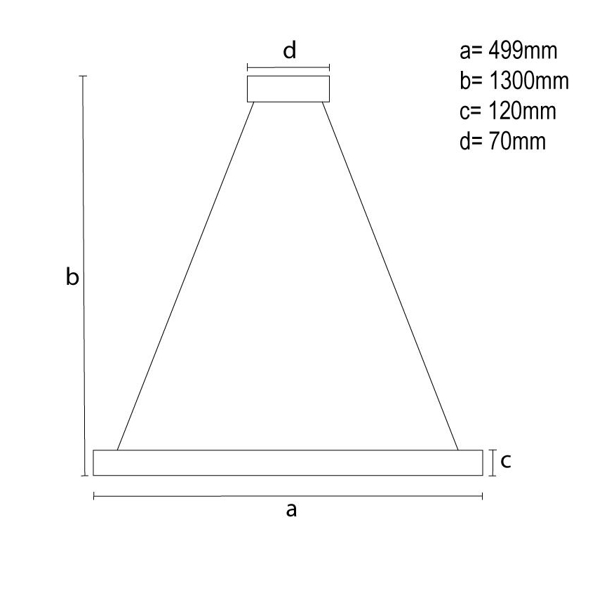 LED Димируем кристален полилей на връв LED/80W/230V 3000-6500K черен + дистанционно управление