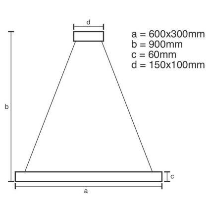 LED Димируем пендел LED/80W/230V 3000-6500K + дистанционно управление