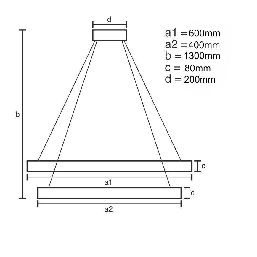 LED Димируем пендел LED/80W/230V 3000-6500K + дистанционно управление