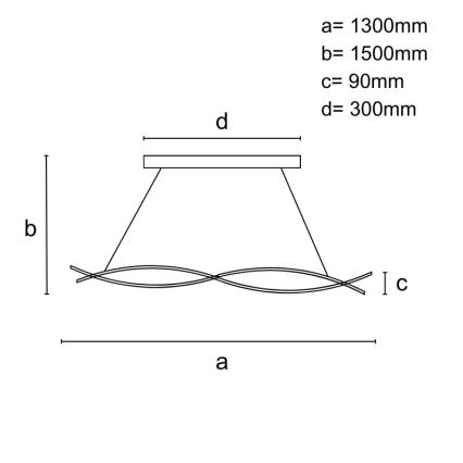 LED Димируем пендел LED/80W/230V 3000-6500K + дистанционно управление