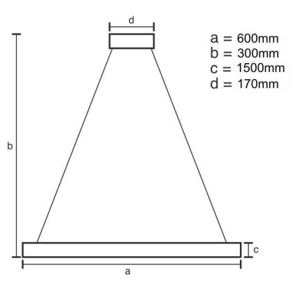 LED Димируем кристален полилей на връв LED/80W/230V 3000-6500K златист + дистанционно управление