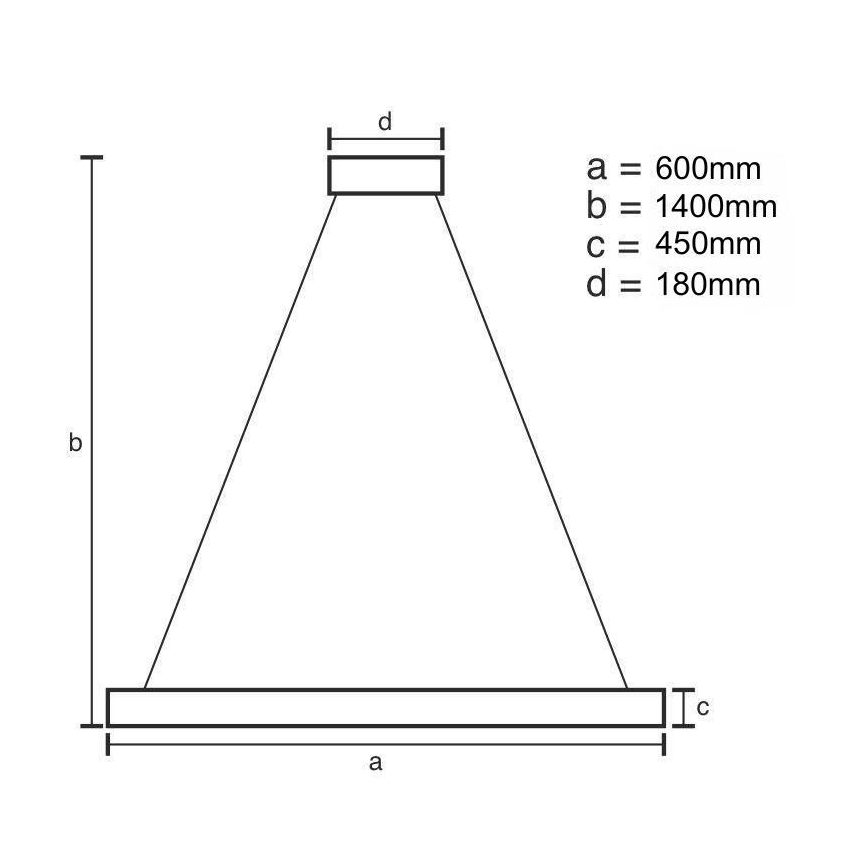 LED Димируем кристален полилей на връв LED/80W/230V 3000-6500K златист + дистанционно управление
