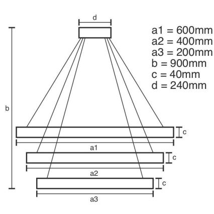 LED Димируем пендел LED/85W/230V 3000-6500K + дистанционно управление