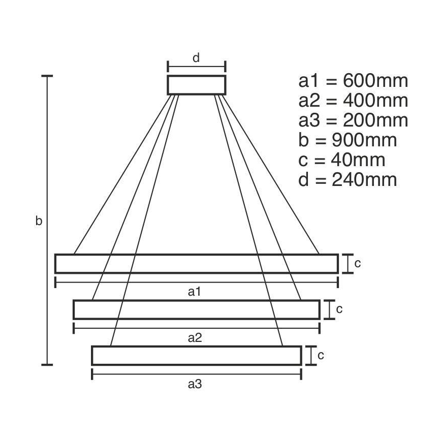 LED Димируем пендел LED/85W/230V 3000-6500K + дистанционно управление