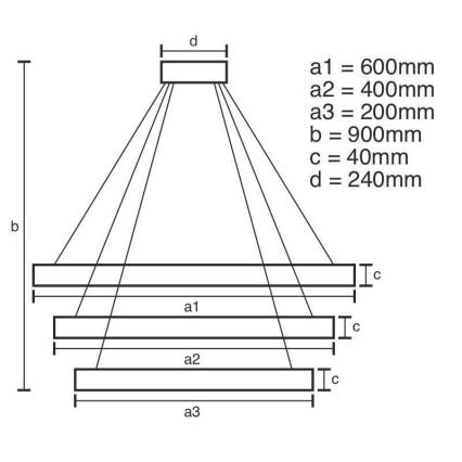 LED Димируем пендел LED/85W/230V 3000-6500K + дистанционно управление