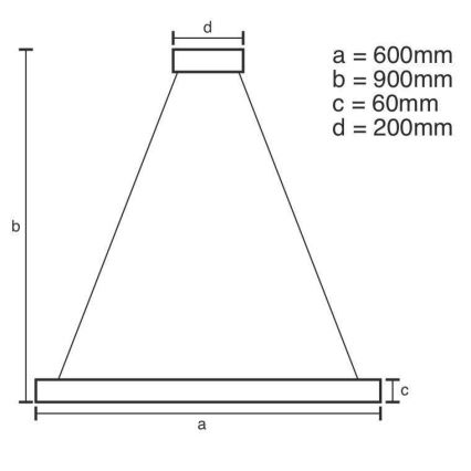 LED Димируем пендел LED/85W/230V 3000-6500K Ø 60 см + дистанционно управление
